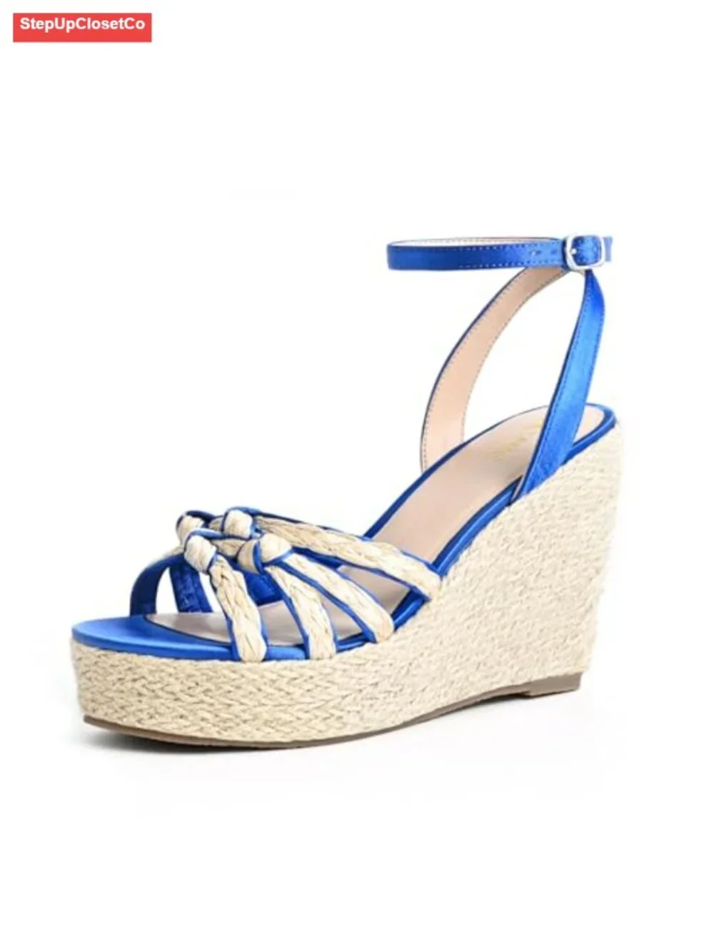 Espadrille Platform Wedge Sandals Braided Strappy High Heel Ankle Strap